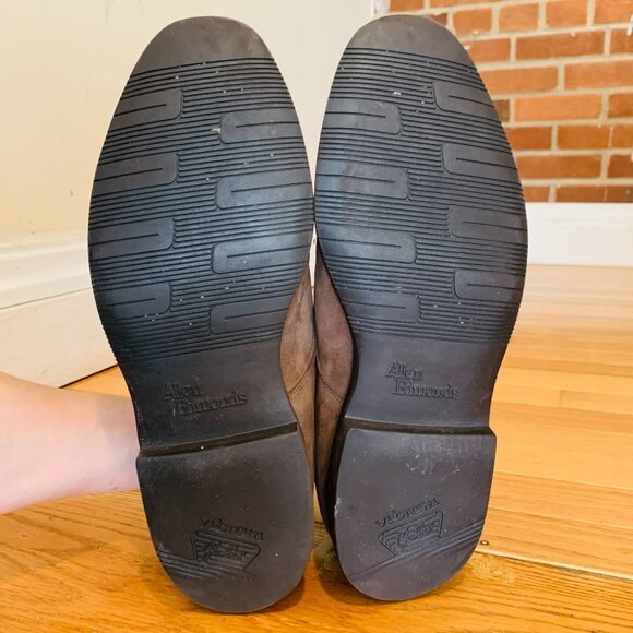 Allen Edmonds Corporate Casuals Khaki Suede Oxford Shoes Size 8.5 - Picture 10 of 13